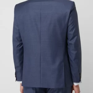 Auslauf ? Carl Gross Modern Fit 2-Knopf-Sakko Aus Schurwolle Modell ‘Steven’ – Rauchblau ? 17
