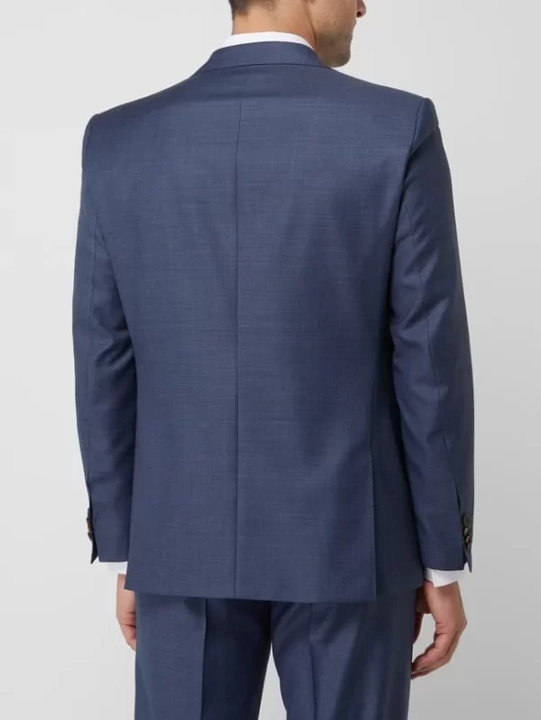 Auslauf ? Carl Gross Modern Fit 2-Knopf-Sakko Aus Schurwolle Modell ‘Steven’ – Rauchblau ? 6