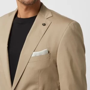 Schlussverkauf ? Carl Gross Modern Fit 2-Knopf-Sakko Mit Stretch-Anteil Modell ‘Sander’ – Beige ? 12