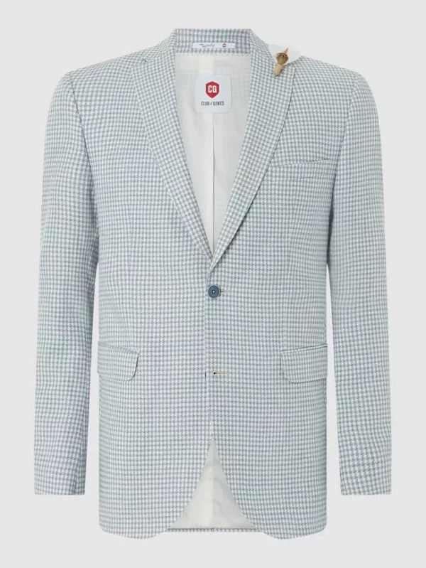Beste Bewertungen von ? CG – Club Of Gents Slim Fit 2-Knopf-Sakko Mit Leinen-Anteil Modell ‘Paul’ – Hellblau ? 3