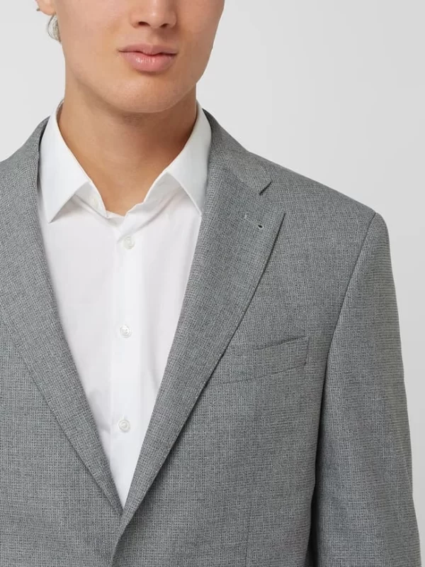 Bester Verkauf ? Pierre Cardin Slim Fit 2-Knopf-Sakko Mit Stretch-Anteil Modell ‘Michel’ – Hellgrau ❤️ 4