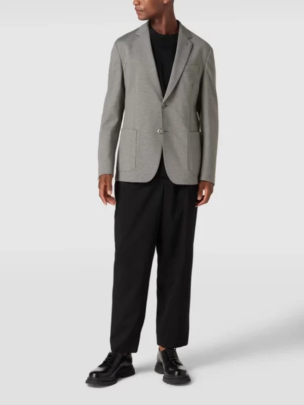 Angebote ✔️ BOSS Slim Fit 2-Knopf-Sakko In Melierter Optik Modell ‘Hanry’ – Hellgrau ? 1