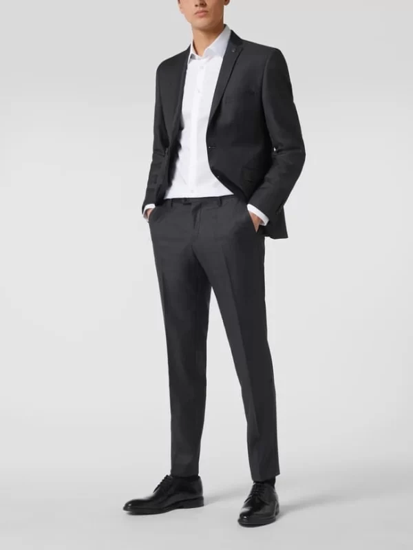 Angebote ✨ CG – Club Of Gents Slim Fit 2-Knopf-Sakko Aus Schurwolle – ‘Savile Row’ – Dunkelgrau ? 1
