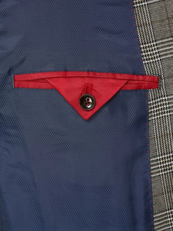Am billigsten ? Cinque Slim Fit 2-Knopf-Sakko Mit Glencheck-Dessin Modell ‘Cidati’ – Mittelbraun ❤️ 6