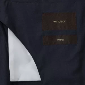 Brandneu ? Windsor Shaped Fit 2-Knopf-Sakko Aus Schurwolle Modell ‘Travel-W’ – Marineblau ? 17
