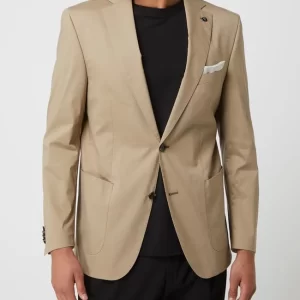 Schlussverkauf ? Carl Gross Modern Fit 2-Knopf-Sakko Mit Stretch-Anteil Modell ‘Sander’ – Beige ? 14