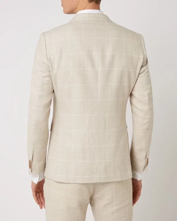 Bester Verkauf ? CG – Club Of Gents Slim Fit 2-Knopf-Sakko Aus Leinenmischung Modell ‘Paul’ – Beige ? 8