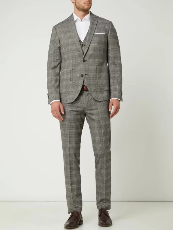Am billigsten ? Cinque Slim Fit 2-Knopf-Sakko Mit Glencheck-Dessin Modell ‘Cidati’ – Mittelbraun ❤️ 1