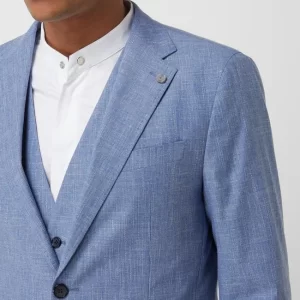 Brandneu ? Strellson Slim Fit 2-Knopf-Sakko Mit Leinen-Anteil Modell ‘Acon’ – Hellblau ? 12