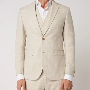 Bester Verkauf ? CG – Club Of Gents Slim Fit 2-Knopf-Sakko Aus Leinenmischung Modell ‘Paul’ – Beige ? 15
