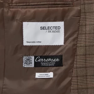 Rabatt ⌛ Selected Homme Slim Fit 2-Knopf-Sakko Mit Stretch-Anteil Modell ‘Logan’ – Mittelbraun ? 16