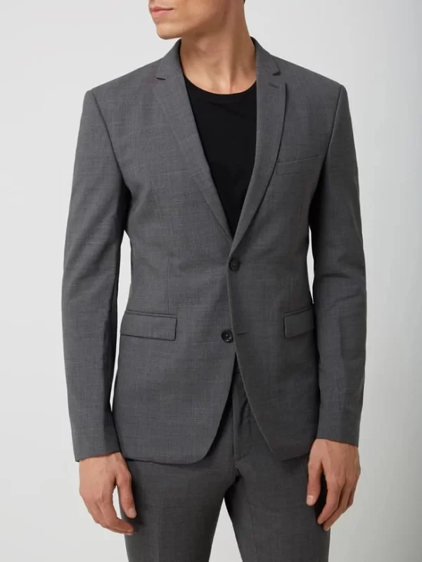 Angebote ? Esprit Collection Slim Fit 2-Knopf-Sakko Mit Stretch-Anteil – Anthrazit ? 5