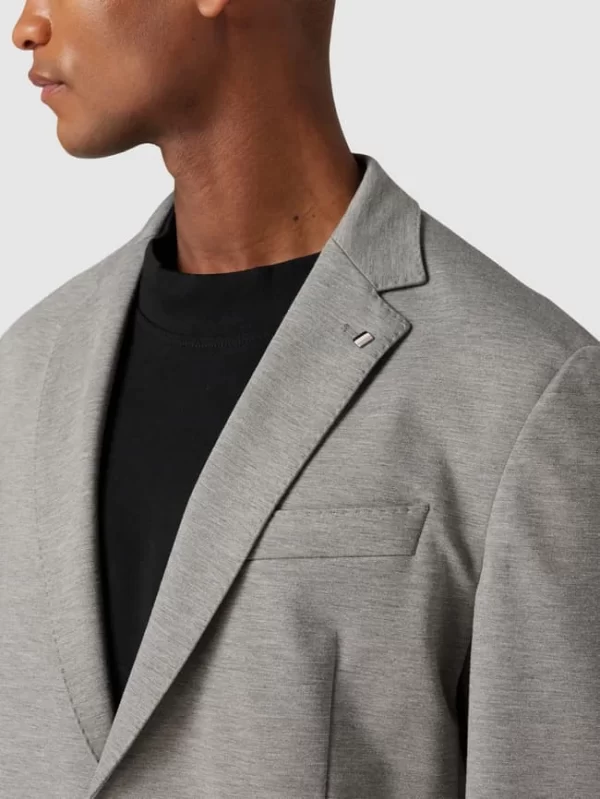 Angebote ✔️ BOSS Slim Fit 2-Knopf-Sakko In Melierter Optik Modell ‘Hanry’ – Hellgrau ? 4