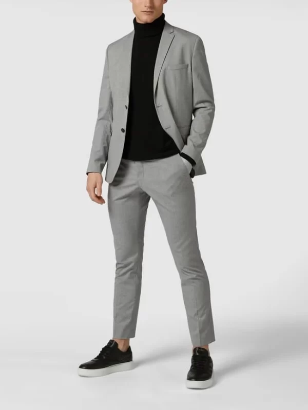 Angebote ? Selected Homme Slim Fit 2-Knopf-Sakko Mit Stretch-Anteil – Hellgrau Meliert ⭐ 1