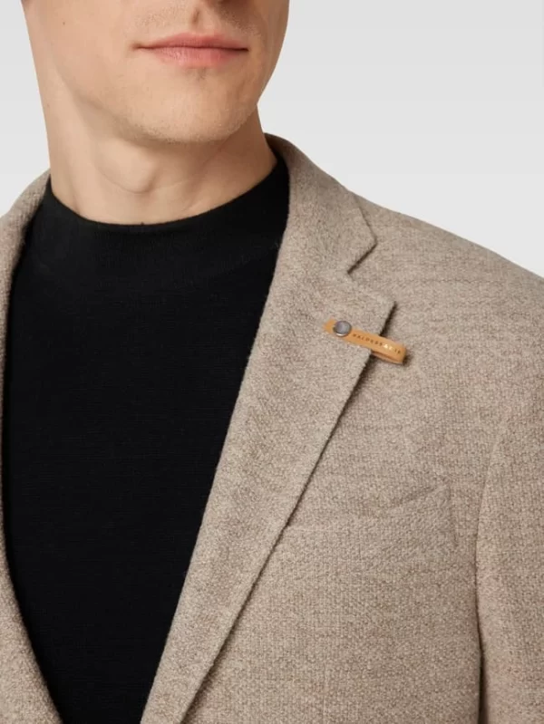 Bester Verkauf ? Baldessarini 2-Knopf-Sakko Mit Strukturmuster Und Woll-Anteil – Beige ? 4