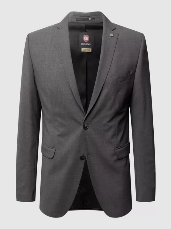 Top 10 ? CG – Club Of Gents Slim Fit 2-Knopf-Sakko Mit Pattentaschen Modell ‘Caden’ – Dunkelgrau ? 3