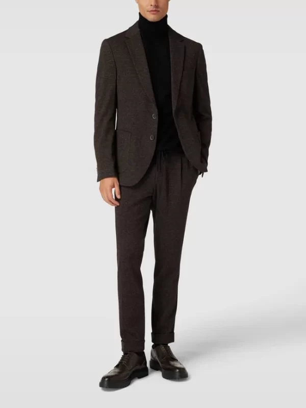 Top 10 ? MCNEAL Slim Fit 2-Knopf-Sakko Mit Hahnentrittmuster – Mittelbraun ? 1