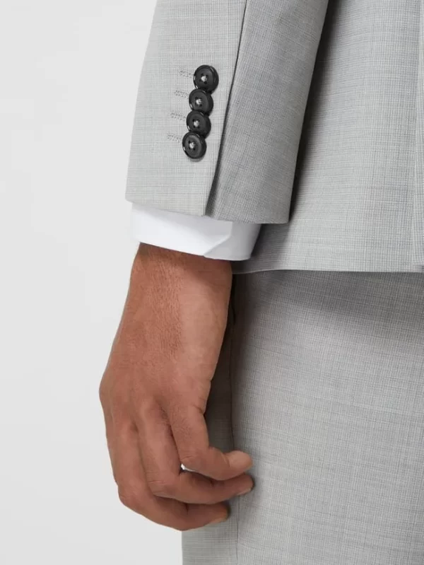 Schlussverkauf ? Pierre Cardin Modern Fit 2-Knopf-Sakko Mit Stretch-Anteil Modell ‘Grant’ – ‘Futureflex’ – Hellgrau ? 4