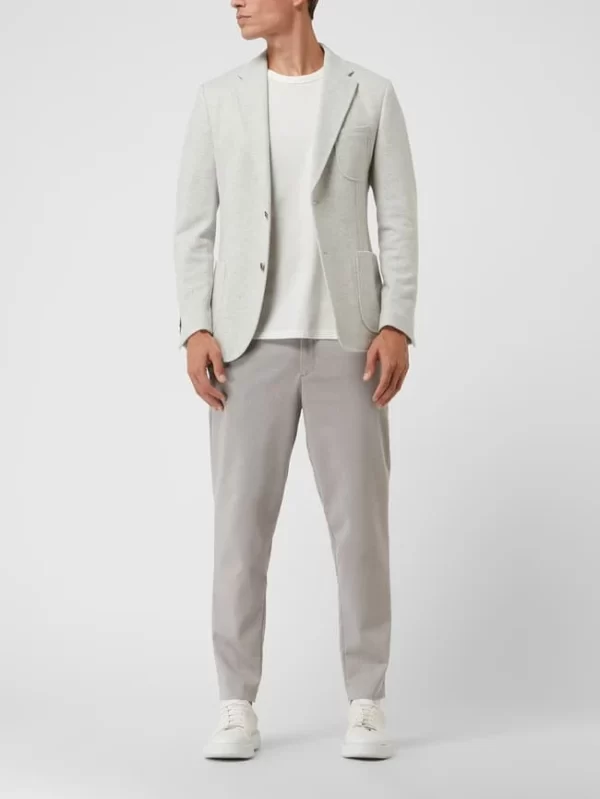 Neu ? Windsor Shaped Fit 2-Knopf-Sakko Aus Wollmischung Modell ‘Maglia’ – Hellgrau ? 1