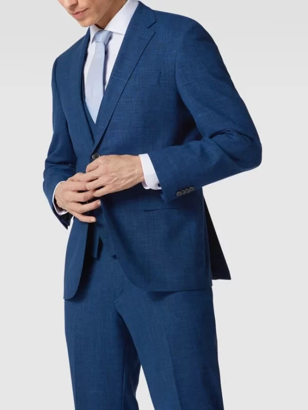 Rabatt ? BOSS Regular Fit 2-Knopf-Sakko Mit Woll-Anteil Modell ‘Jasper’ – Blau ? 5