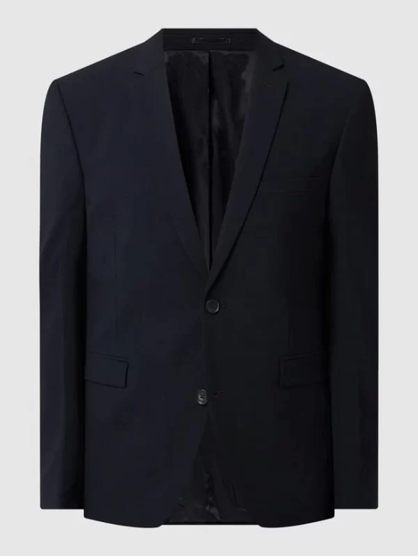 Beste Bewertungen von ? Esprit Collection Slim Fit 2-Knopf-Sakko Mit Stretch-Anteil – Dunkelblau ? 3