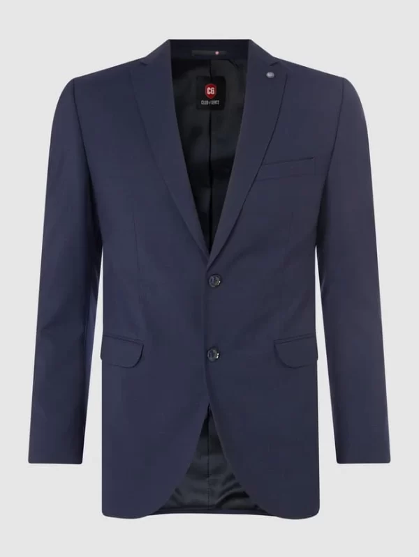 Großhandel ? CG – Club Of Gents Slim Fit 2-Knopf-Sakko Mit Stretch-Anteil Modell ‘Caden’ – Royalblau ❤️ 1