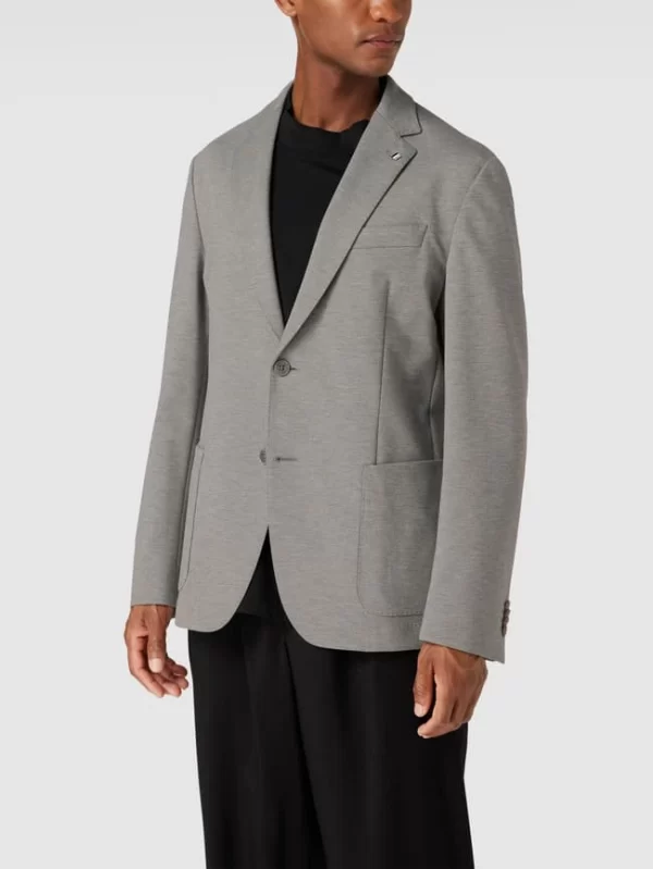 Angebote ✔️ BOSS Slim Fit 2-Knopf-Sakko In Melierter Optik Modell ‘Hanry’ – Hellgrau ? 5