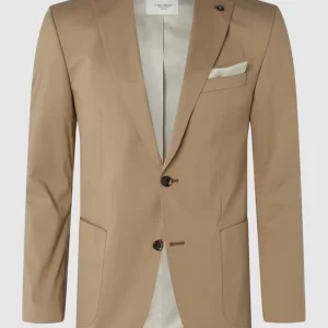 Schlussverkauf ? Carl Gross Modern Fit 2-Knopf-Sakko Mit Stretch-Anteil Modell ‘Sander’ – Beige ? 10
