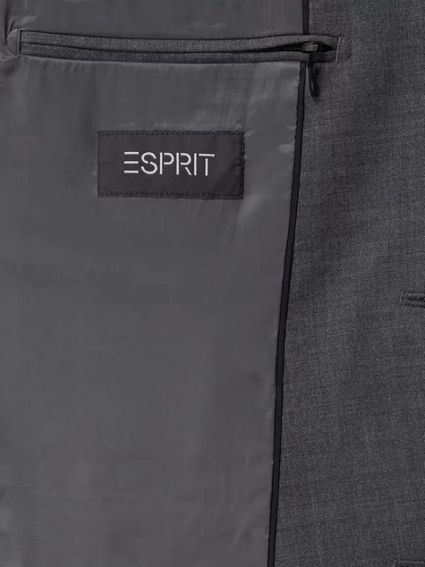 Angebote ? Esprit Collection Slim Fit 2-Knopf-Sakko Mit Stretch-Anteil – Anthrazit ? 6