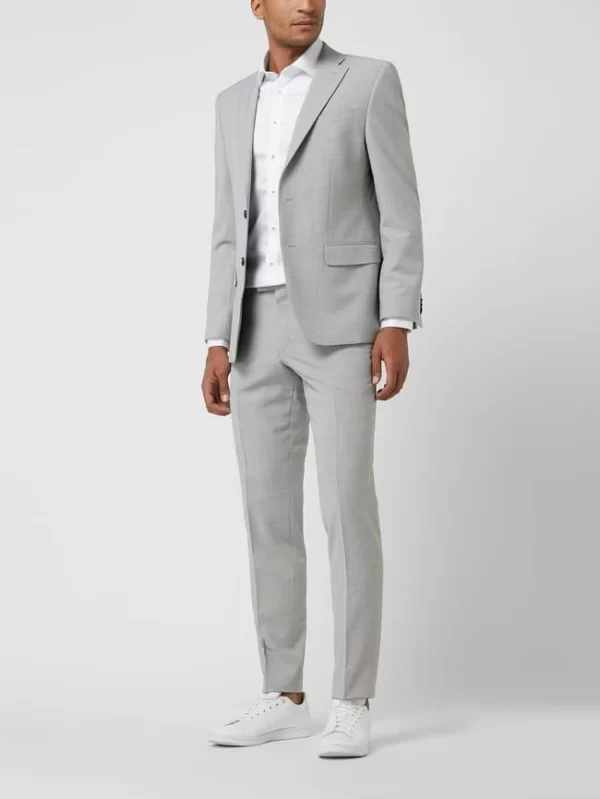 Schlussverkauf ? Pierre Cardin Modern Fit 2-Knopf-Sakko Mit Stretch-Anteil Modell ‘Grant’ – ‘Futureflex’ – Hellgrau ? 1