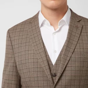 Rabatt ⌛ Selected Homme Slim Fit 2-Knopf-Sakko Mit Stretch-Anteil Modell ‘Logan’ – Mittelbraun ? 12