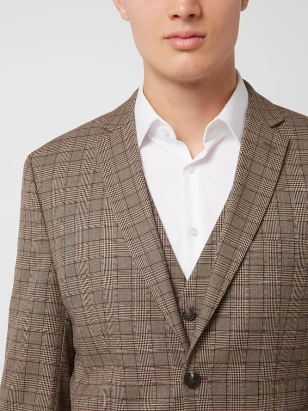 Rabatt ⌛ Selected Homme Slim Fit 2-Knopf-Sakko Mit Stretch-Anteil Modell ‘Logan’ – Mittelbraun ? 4