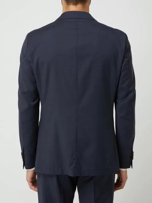 Brandneu ? Windsor Shaped Fit 2-Knopf-Sakko Aus Schurwolle Modell ‘Travel-W’ – Marineblau ? 7