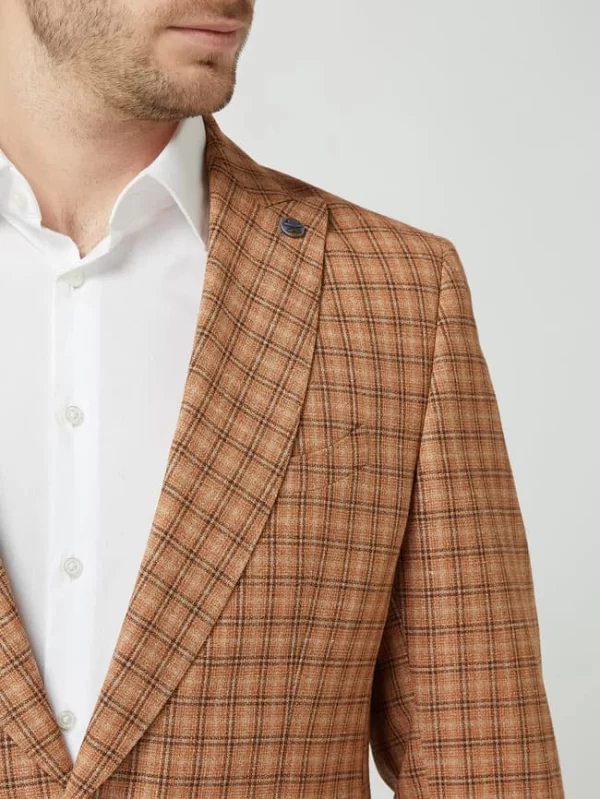 Schlussverkauf ? CG – Club Of Gents 1-Knopf-Sakko Mit Seide-Anteil Modell ‘Chuck’ – Rostrot ? 4