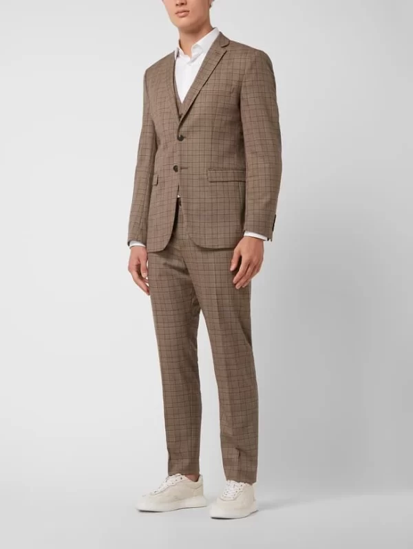 Rabatt ⌛ Selected Homme Slim Fit 2-Knopf-Sakko Mit Stretch-Anteil Modell ‘Logan’ – Mittelbraun ? 1