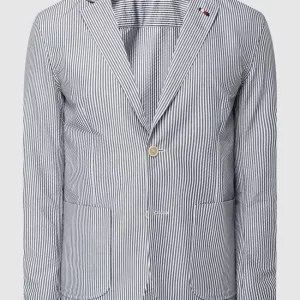 Bestes Angebot ? Tommy Hilfiger 2-Knopf-Sakko Aus Seersucker – Marineblau ✔️ 10