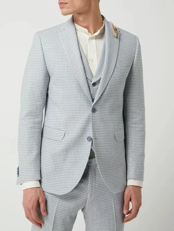 Beste Bewertungen von ? CG – Club Of Gents Slim Fit 2-Knopf-Sakko Mit Leinen-Anteil Modell ‘Paul’ – Hellblau ? 5