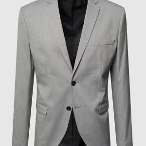 Angebote ? Selected Homme Slim Fit 2-Knopf-Sakko Mit Stretch-Anteil – Hellgrau Meliert ⭐ 9