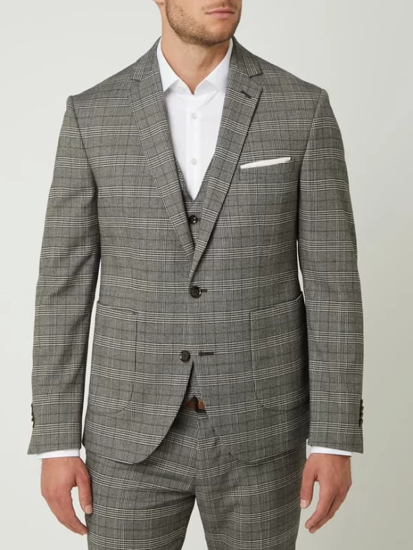 Am billigsten ? Cinque Slim Fit 2-Knopf-Sakko Mit Glencheck-Dessin Modell ‘Cidati’ – Mittelbraun ❤️ 5