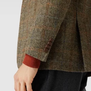 Schlussverkauf ? Carl Gross 2-Knopf-Sakko Mit Zickzack-Muster Modell ‘Theo’ – Beige ? 11