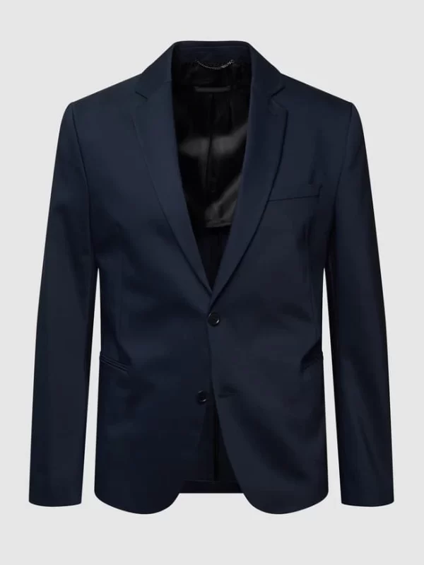 Top 10 ? Drykorn Slim Fit 2-Knopf-Sakko Mit Stretch-Anteil Modell ‘Hurley’ – Marineblau ? 3
