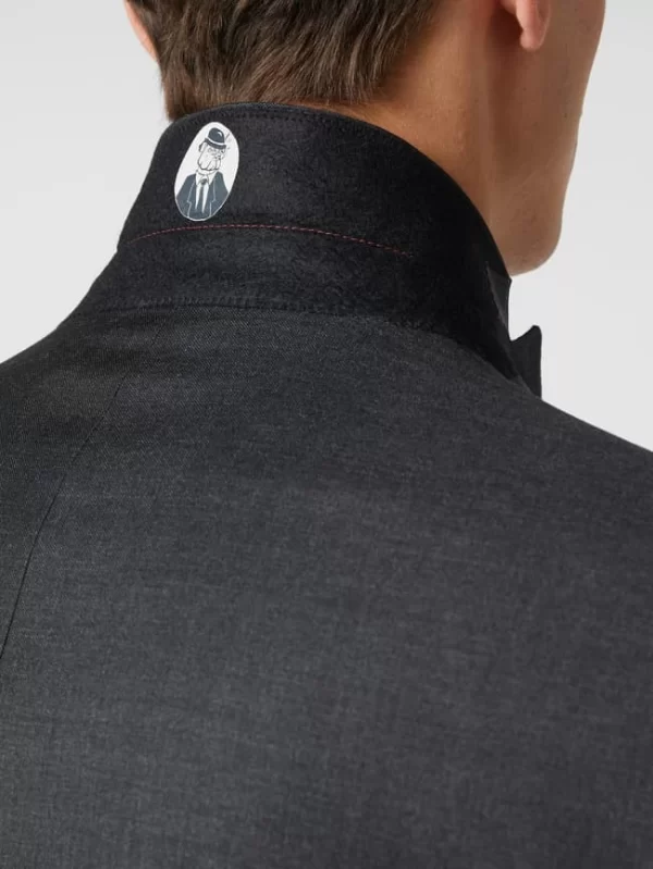 Angebote ✨ CG – Club Of Gents Slim Fit 2-Knopf-Sakko Aus Schurwolle – ‘Savile Row’ – Dunkelgrau ? 4
