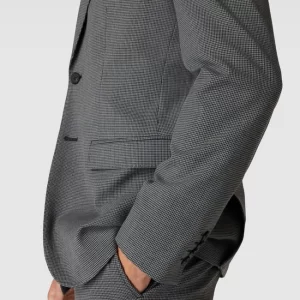 Bestes Angebot ? Selected Homme Slim Fit 2-Knopf-Sakko Mit Hahnentrittmuster Modell ‘Stockholm’ – Hellgrau ? 11