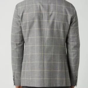 Aktion ? Strellson Slim Fit 2-Knopf-Sakko Mit Gitterkaro Modell ‘Acon’ – Mittelgrau ? 18