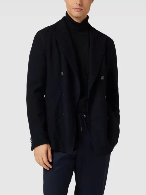 Besorgen ❤️ Windsor Sakko Mit Strickmuster Modell ‘Salto’ – Marineblau ? 5