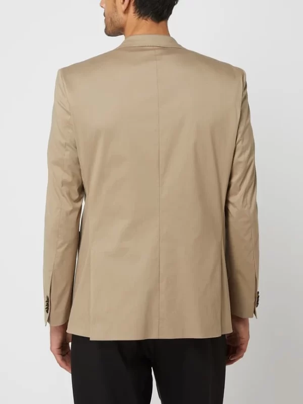 Schlussverkauf ? Carl Gross Modern Fit 2-Knopf-Sakko Mit Stretch-Anteil Modell ‘Sander’ – Beige ? 6