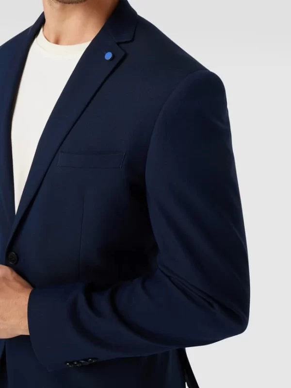 Beste Bewertungen von ? S.Oliver BLACK LABEL Slim Fit 2-Knopf-Sakko Mit Webstruktur – Marineblau ? 4