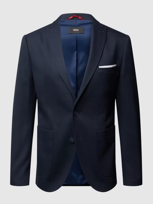 Schlussverkauf ? Cinque 2-Knopf-Sakko Mit Stretch-Anteil Modell ‘Cirelli’ – Blau ? 3