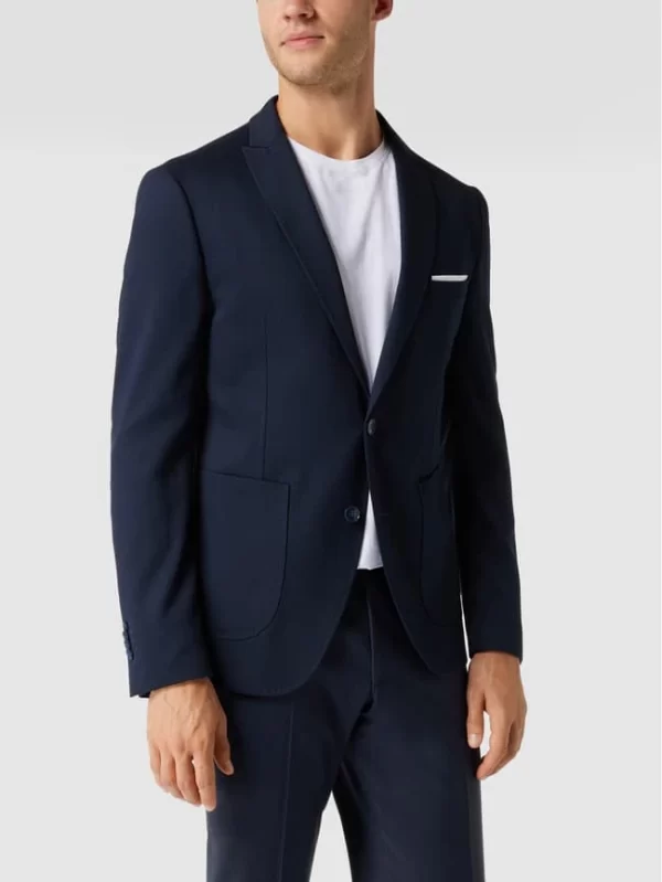 Schlussverkauf ? Cinque 2-Knopf-Sakko Mit Stretch-Anteil Modell ‘Cirelli’ – Blau ? 5