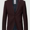 Auslauf ? CG – Club Of Gents Slim Fit 2-Knopf-Sakko Mit Reverskragen Modell ‘Colvin’ – Bordeaux Rot ? 19